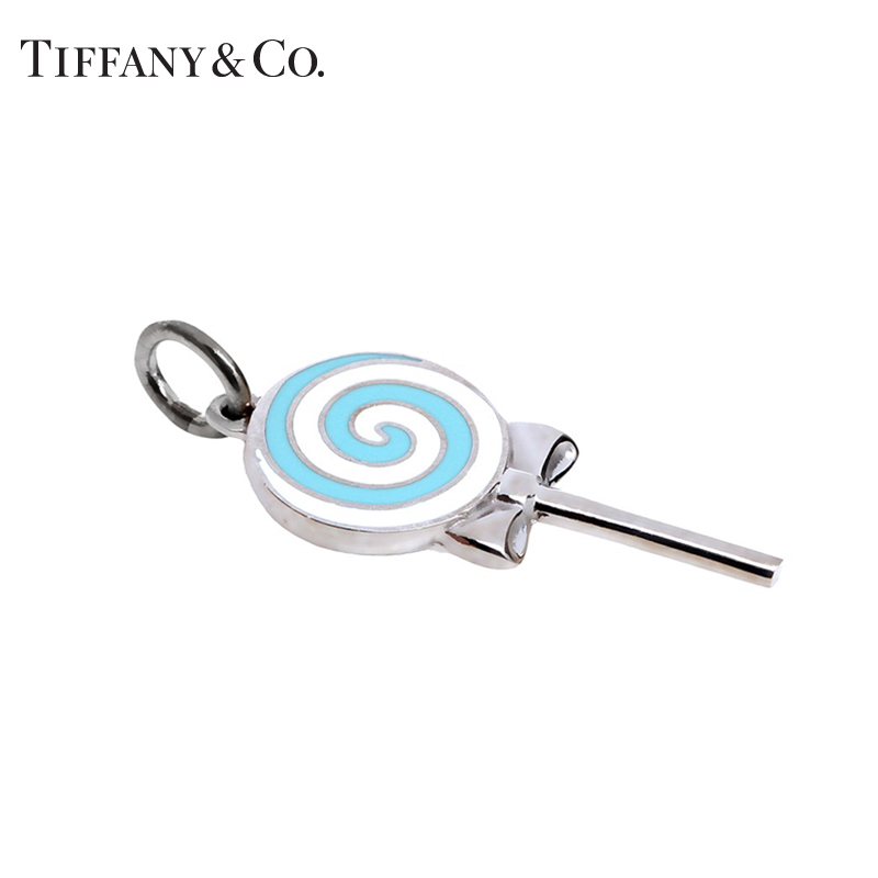 蒂芙尼蒂凡尼 TIFFANY & CO. 925银棒棒糖形珐琅吊坠项链 送女友送爱人送朋友生日礼物