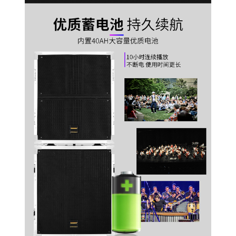 特美声(TEMEISHENG) GD18-04S双10吋线阵舞台音响套装18吋大功率专业户外婚庆演出 GD18-04S