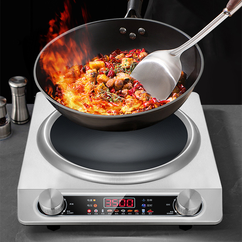 德玛太3500凹面电磁炉家用防水智能定时炒菜一体电炒锅大功率分体式电陶炉商用套装全套带锅爆炒猛火灶升级款高清大图