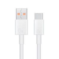 华为原装6A数据线USB Type-C mate40/30pro Nova8 保时捷超级快充线 支持66W手机充电线1米