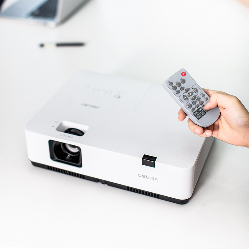 得力DPE-W535投影仪家用小型智能手机投影机家用wifi无线家庭影院微型迷你投影仪商用办公教学用投影器