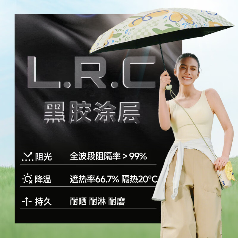 蕉下五折黑胶防晒伞BM526 /把高清大图