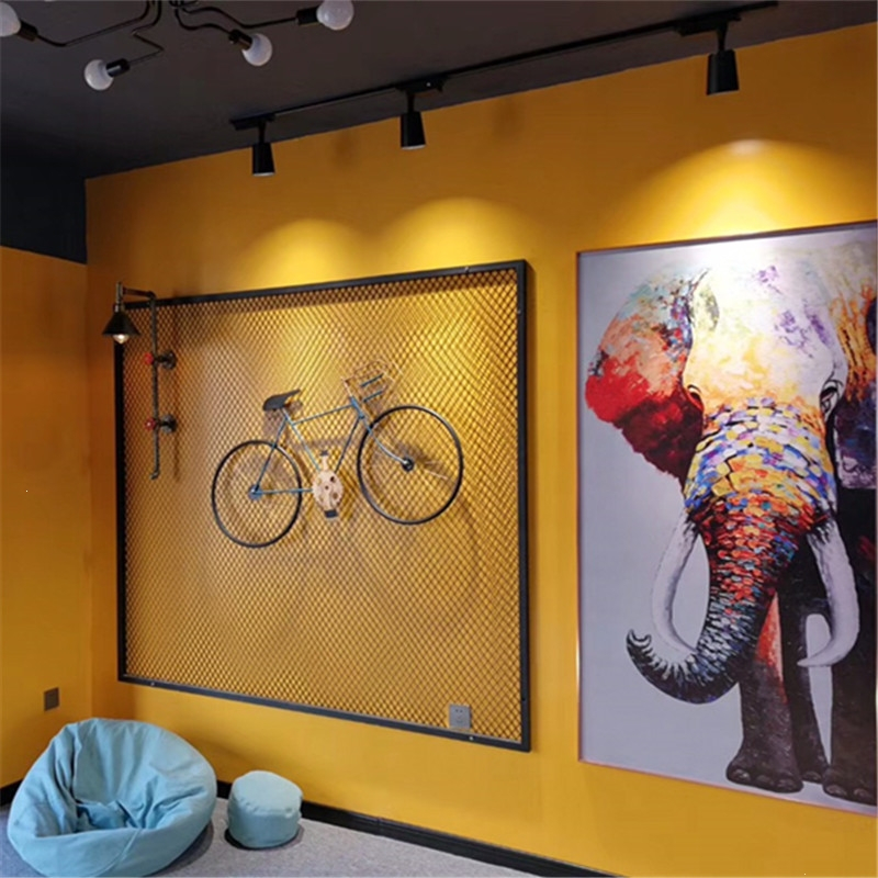 古达定制装饰铁网网格照片墙工业风铁丝网隔断铁艺网格吊顶铁网落地展