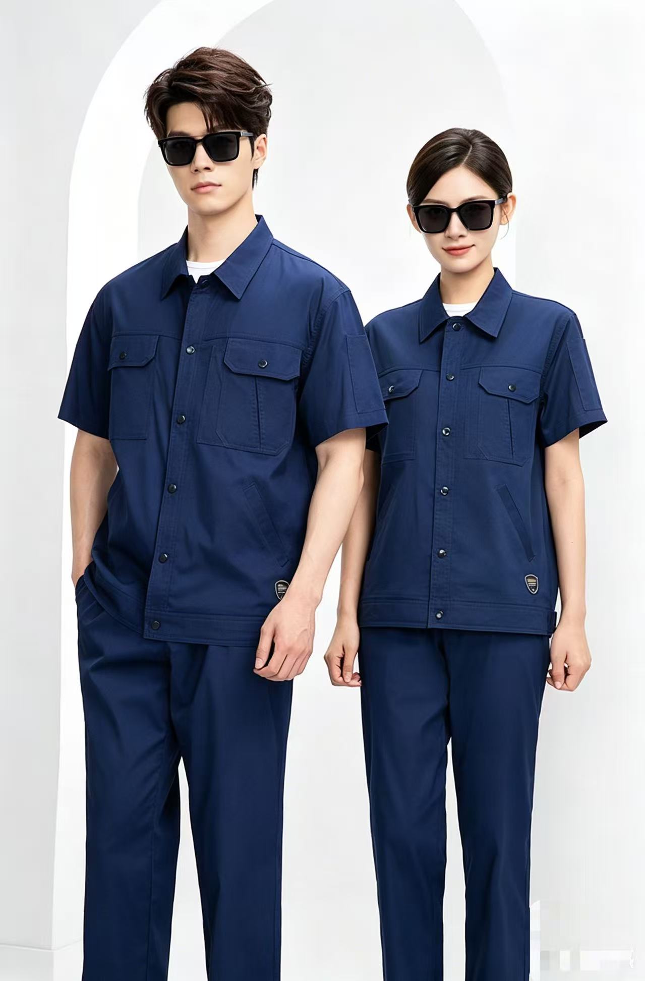 路安保夏季长袖工作服SYX562薄款耐磨透气套高清大图