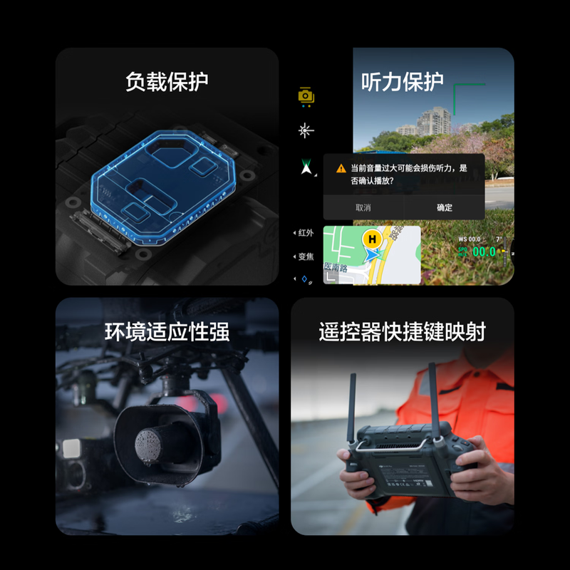 大疆(DJI)禅思V1 行业大型无人机喊话器负载 适配无人机经纬M400/ M350RTK用于 应急救援场景高清大图