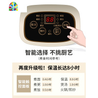 封后迷你定时电炖锅煲汤锅全自动智能炖锅煮粥锅家用1-2人-3人4用 FENGHO 卡其机械不粘24cm双层收藏加购送