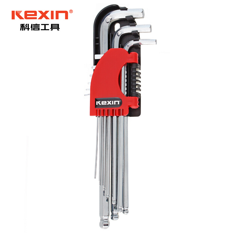 科信（kexin）9件套镜面球头特长内六角扳手 内六角螺丝刀扳手 KX3690