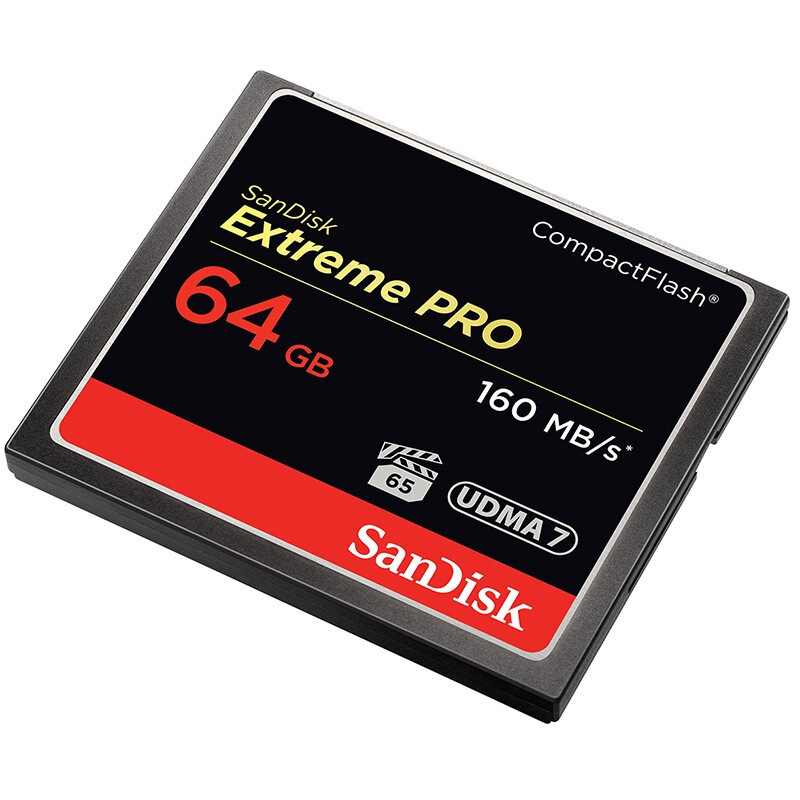 闪迪(SanDisk)64GB CF(CompactFlash)存储卡高级单反相机内存卡 UDMA7 4K读速160MB