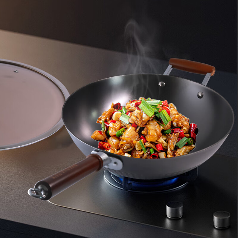 百斯克BSK-GC231506尚品生活410不锈钢蜂窝物理不粘炒锅32cm(单位:个)高清大图