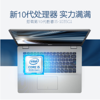 戴尔（DELL）灵越5493 十代新品 I5-1035G1 窄边框14英寸手提出差轻薄便携学生办公学习上网笔记本 超级本 8GB 256GB Pcie固态 集显 定制版