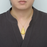 壹仟俩火焰观音黄金吊坠男女通用足金999黄金观音项链吊坠计价