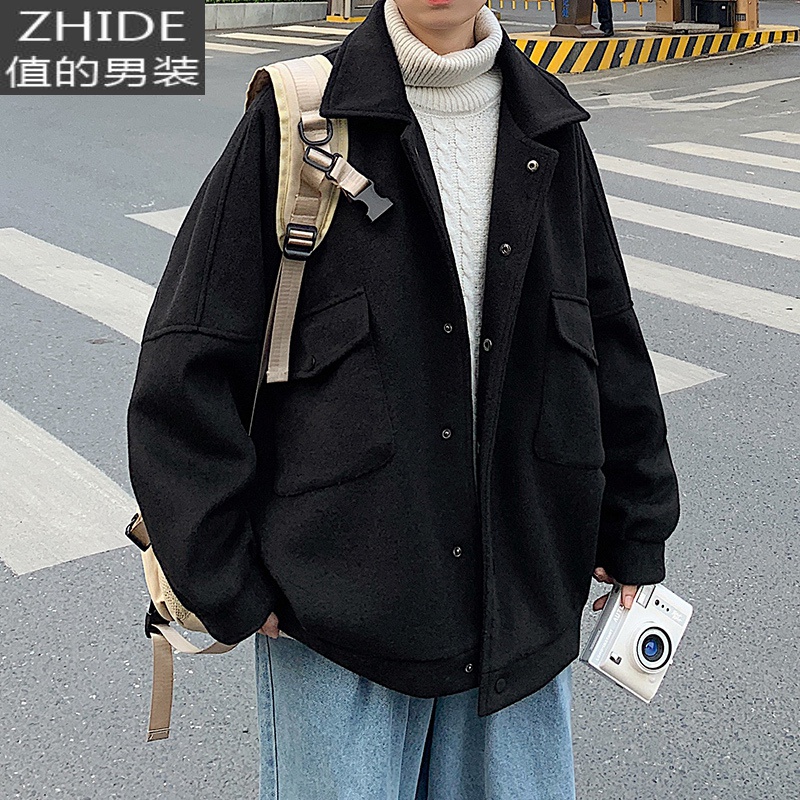 SUNTEK男士外套春季新款风衣日系复古风宽松男装上衣服潮流休闲大码夹克风衣高清大图