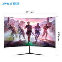 夏新AMOI 27英寸曲面高清大屏75Hz电竞显示器 游戏台式机电脑ps4液晶显示器 电脑显示屏 组装机显示器