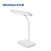 USB充电创意床头灯护眼LED节能学生学习卧室夹子小台灯夜灯 白色 WD-6633不带电池款