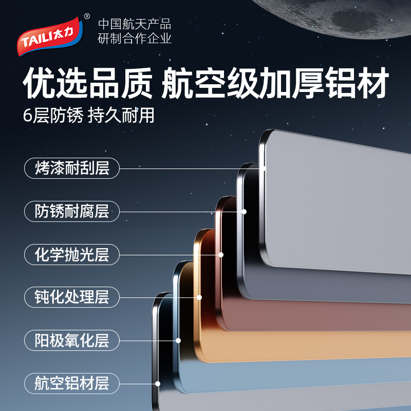 太力吹风机置物架免打孔卫生间壁挂浴室风筒支架电吹风收纳架子高清大图