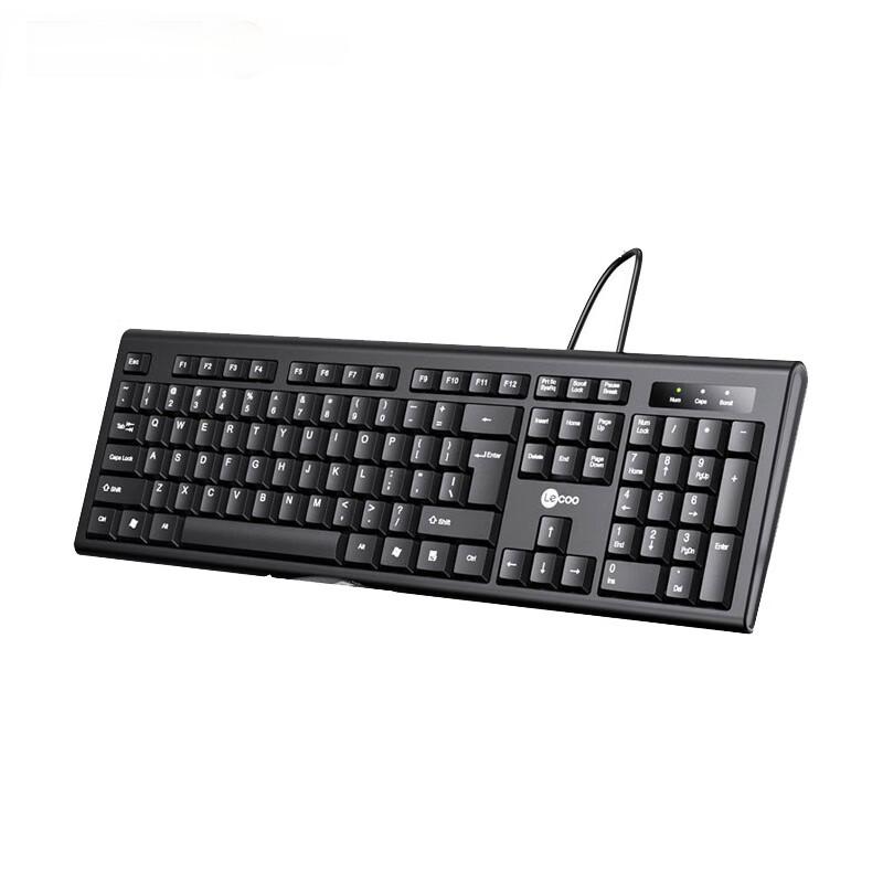 联想(Lenovo)来酷键盘鼠标套装高颜值键鼠一件套有线游戏键盘全键专用 黑色[键鼠套装]CM103