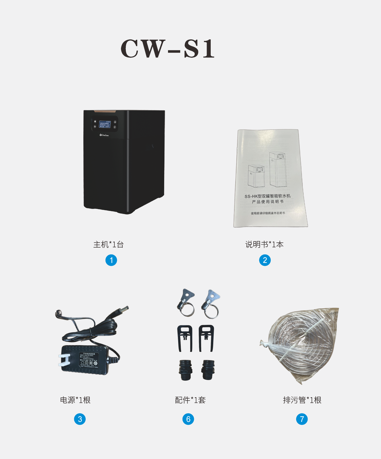 涞恩LikeLion中央软水机CW-S1别墅大宅全屋净水超大流量1m³/h高清大图