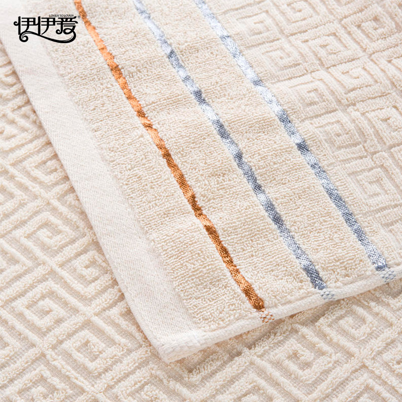 伊伊爱 YBH25200 长城格毛巾 驼色高清大图