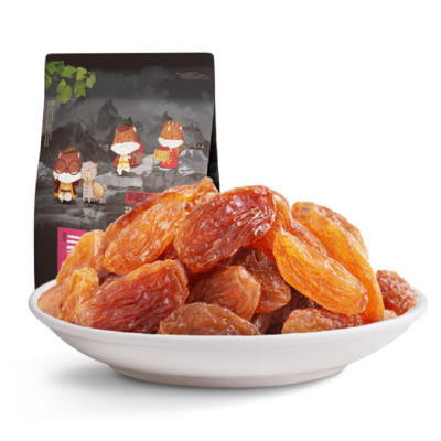 三只松鼠蜜饯果干休闲零食新疆特产提子干玫瑰红葡萄干280g/袋