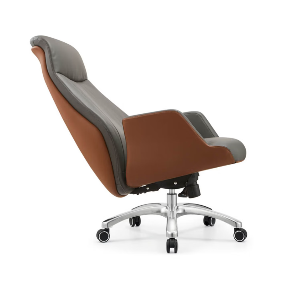 GUDONE办公椅升降旋转按摩椅高背大尺寸旋转舒适办公椅高清大图