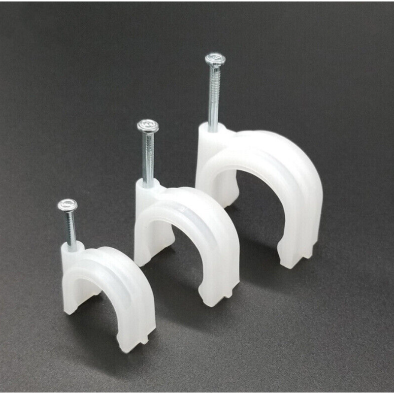 ZXZE 钢钉线卡 Φ12mm 电线固定线卡管卡水泥墙钉圆形网线钉子 理线器卡扣卡钉