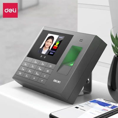 得力(deli) 人脸指纹双识别考勤机 指纹1000枚 人脸800张大容量 支持小程序设置管理 AH102