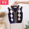 可莉允男童马甲春秋秋季童装儿童休闲背心宝宝针织开衫坎肩毛衣