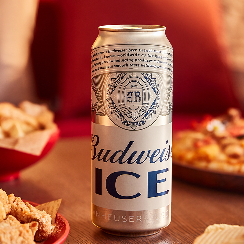 Budweiser/百威啤酒冰啤500ml*18听大罐装 整箱装