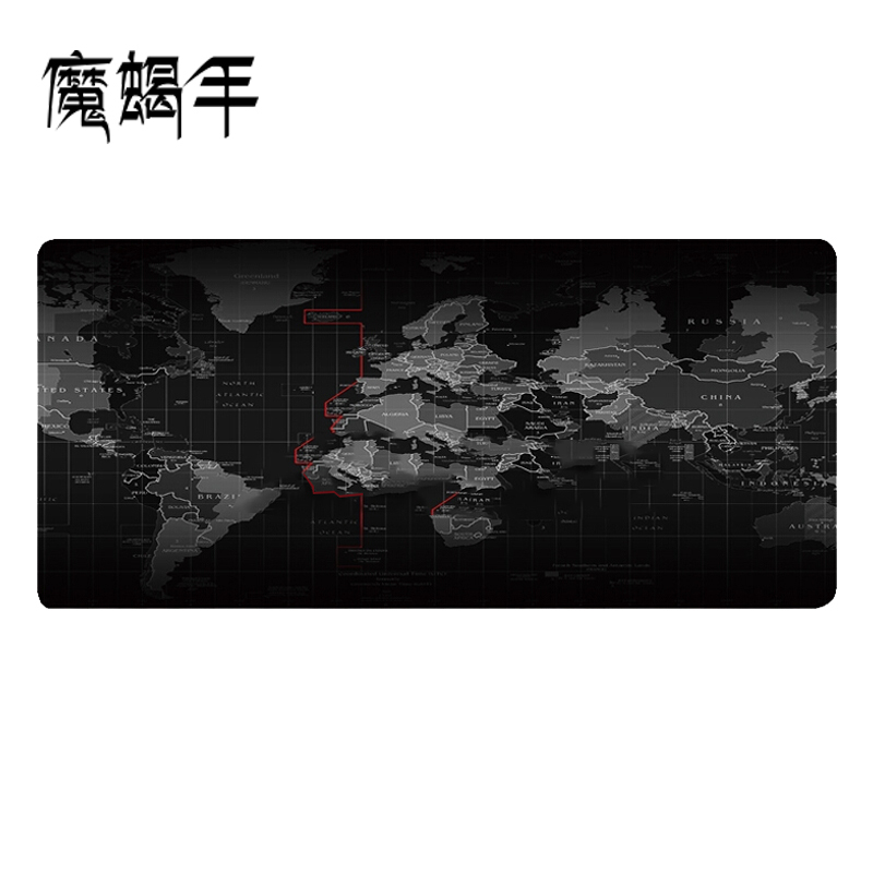 魔蝎手(mogegame)S730鼠标垫 橡胶布面 密锁边 大型桌垫 游戏办公家用 加大 黑色