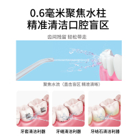 博皓电动冲牙器便携式伸缩款洗牙器水牙线正畸专用牙齿清洁神器家用 静谧绿