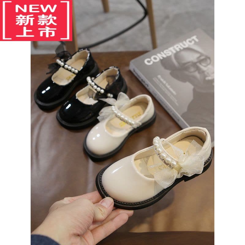 可莉允女童黑色小皮鞋2022春秋小女孩公主鞋软底小女孩韩版演出鞋儿童鞋运动休闲鞋图片