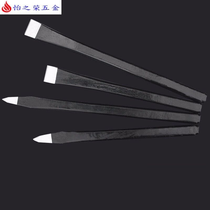 凿子石工扁凿尖凿手工合金钨钢凿凿铁工具扁头尖头水泥凿刀 合金钢便携式四件套【可凿铁渣】图片