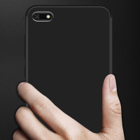 [送手机支架]轻万适用华为畅享8e手机壳磨砂保护套黑色tpu防摔HUAWEI