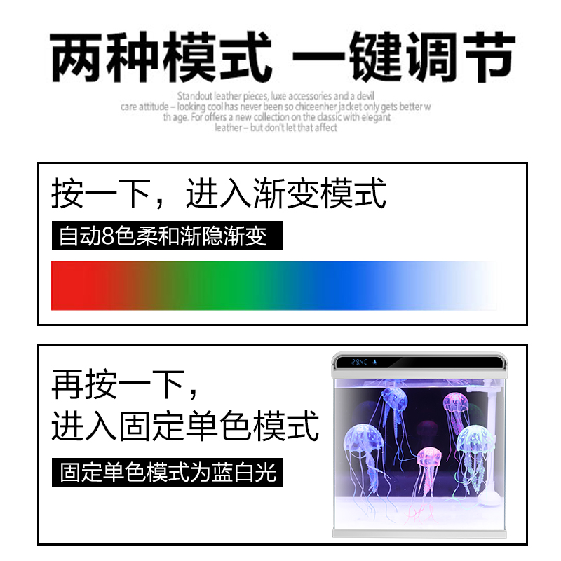 超白玻璃鱼缸客厅小型造景水族箱养金鱼生态桌面免换水懒人高清大图