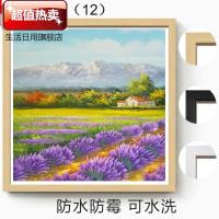 。向日葵玄关客厅电箱遮挡装饰画北欧海景厕所浴室卫生间壁挂 红色12薰衣草 25*25cm(成品尺寸）15mm厚板