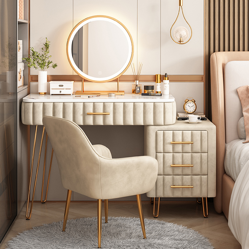 梳妆台收纳柜一体卧室现代简约小型轻奢网红ins风床头柜化妆桌子