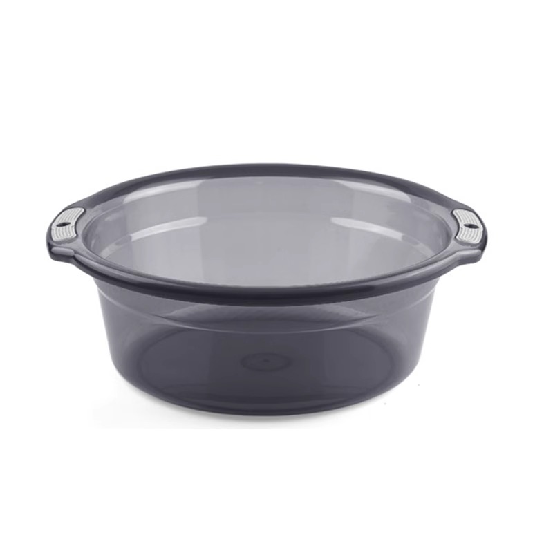 老房太太 双耳脸盆 37*13cm 塑料透明洗脸盆 洗菜盆 洗衣盆 颜色随机 L235/个