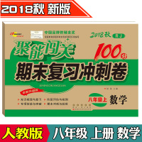 聚能闯关 数学 八年级上册 2018年秋RJ人教版 期末复习冲刺卷100分全新升级版初二上学期中学8年级同步单元复习评估