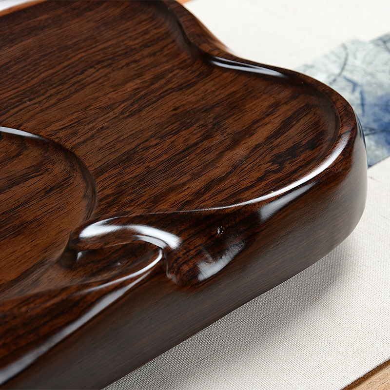 尚帝shangdi整块黑檀实木功夫茶盘雕刻红木实木茶台茶海茶托盘黑檀