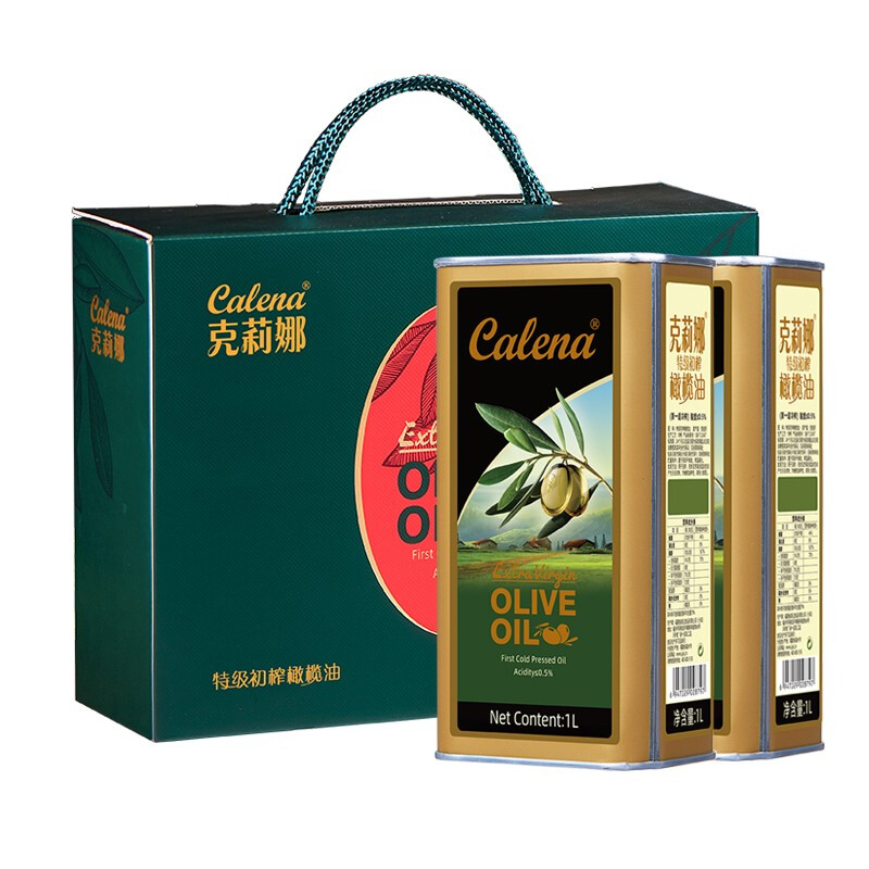 克莉娜特级初榨 橄榄油 1L*2礼盒高清大图
