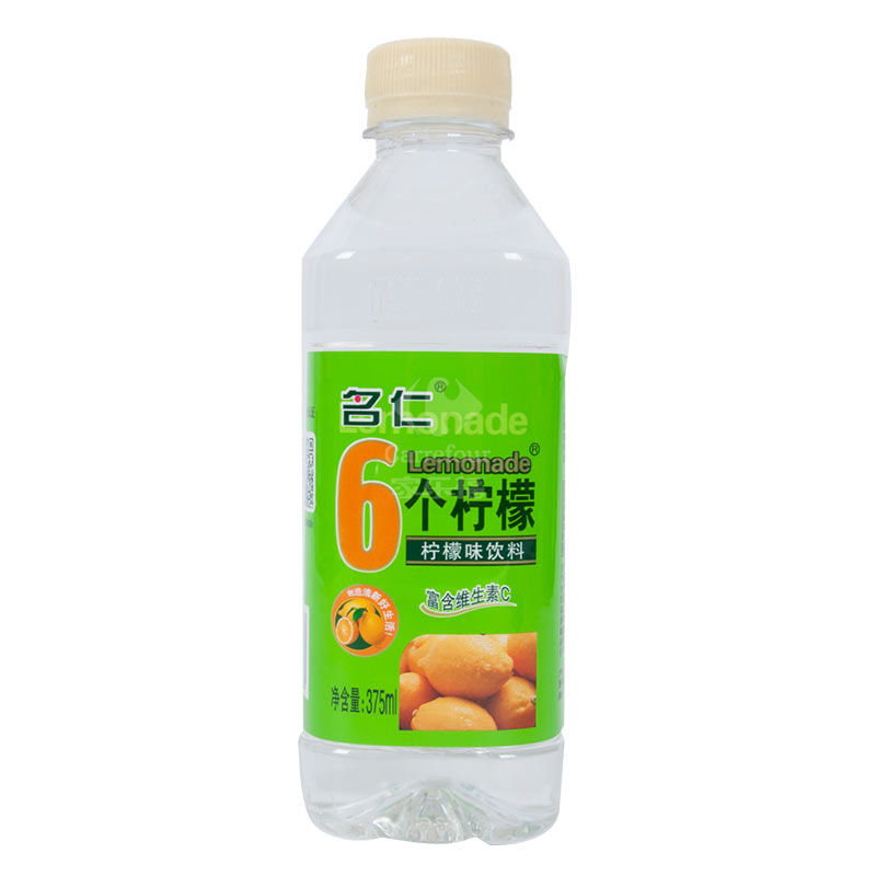 名仁六个柠檬柠檬味饮料375ml24瓶整箱装