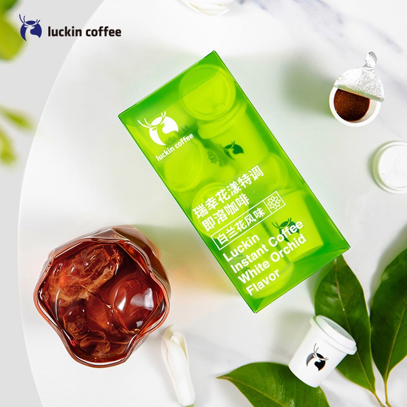 瑞幸咖啡(luckin coffee)花漾特调即溶咖啡冷萃冻干粉速溶黑咖啡 白兰花风味 3g*12颗