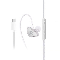 奇联Q3入耳式耳机重低音跑步手机线控耳机通用挂耳式运动音乐type-c耳机