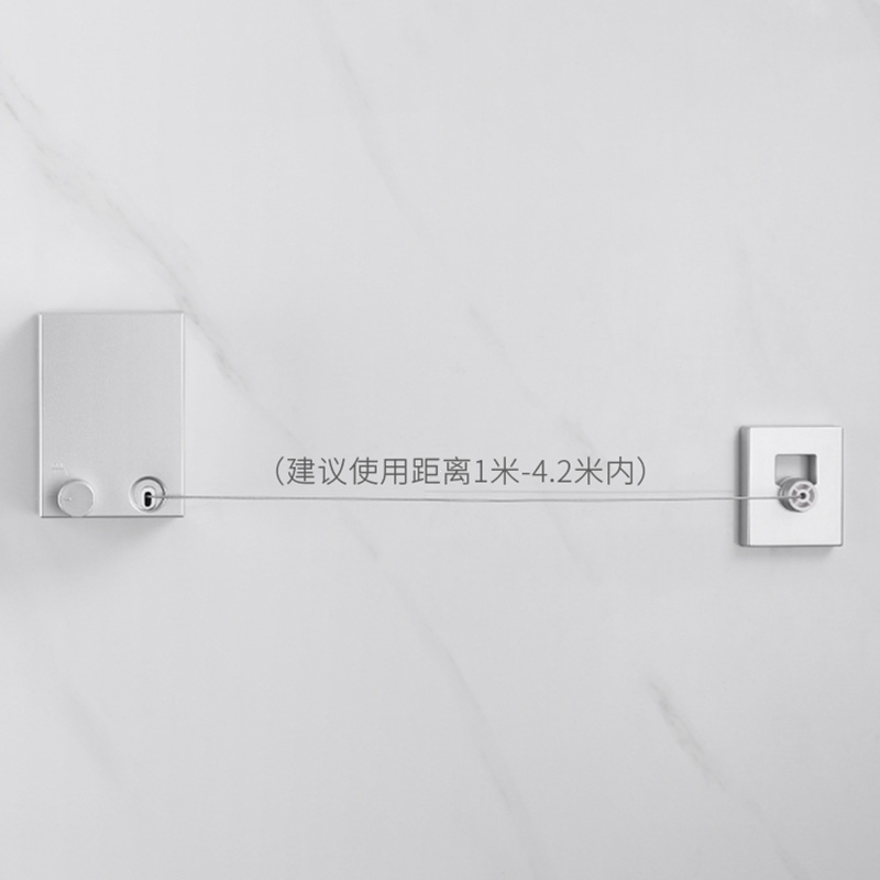法耐免打孔伸缩晾衣绳钢丝室内收缩晾衣架隐形晾衣阳台挂晒凉衣服