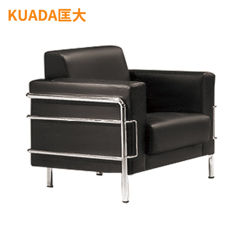 匡大皮艺沙发商务办公接待单人位沙发KD-E3018-1高清大图