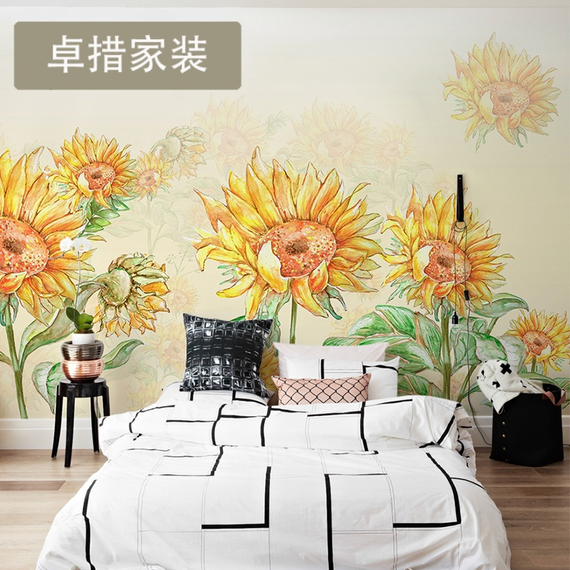北欧艺术墙纸无纺布电视背景墙美式乡村墙布定制壁纸大型壁画壹德壹