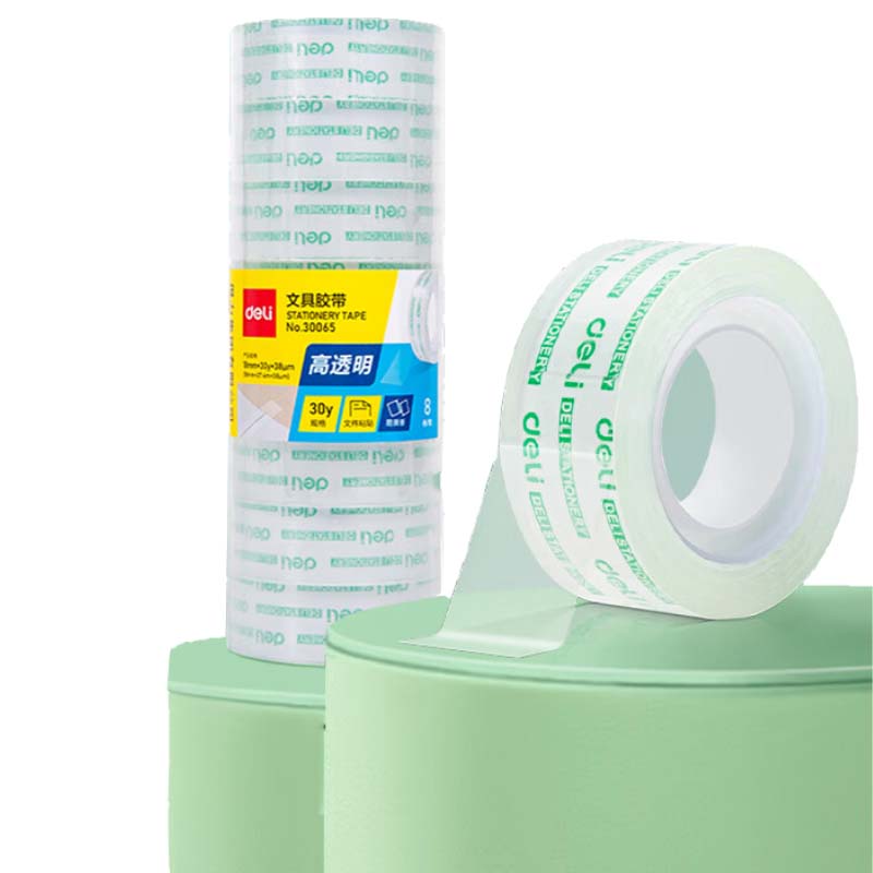 得力(deli) 30065文具胶带18mm*30y*38um(8卷/筒)