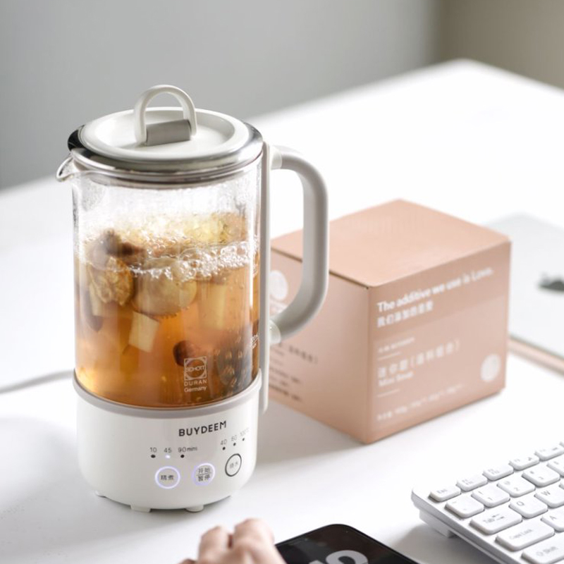 北鼎多功能便携迷你养生壶K31F白色玻璃壶身400W底盘加热0.6L容量