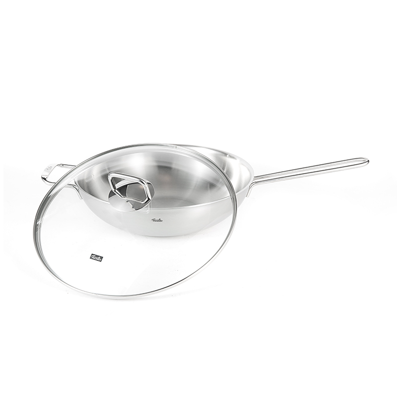 德国菲仕乐/Fissler 马克普乐30cm 不锈钢单柄中式炒锅 不锈钢炒锅炒菜锅 高品质不锈电炉电陶炉电磁炉燃气灶通用