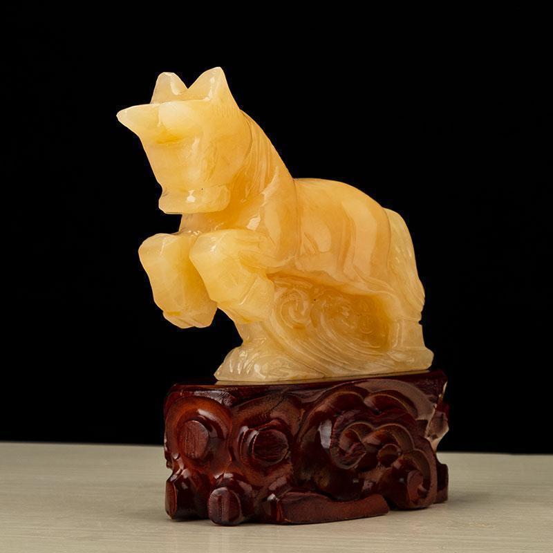 玉石生肖牛吉祥物风水摆件客厅玄关桌面装饰势摆设_634_324